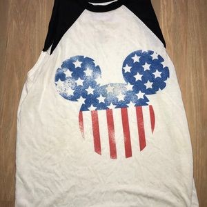 Disney Mickey Mouse American Flag Tank Top